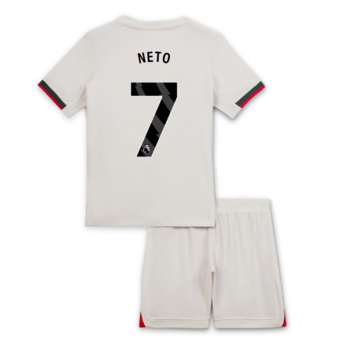 Fotbalové Dres Chelsea Pedro Neto #7 Dětské Venkovní 2025-26 Krátký Rukáv (+ trenýrky)